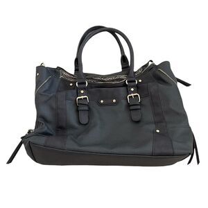 Sole Society Dark Grey Leather Medium Handbag